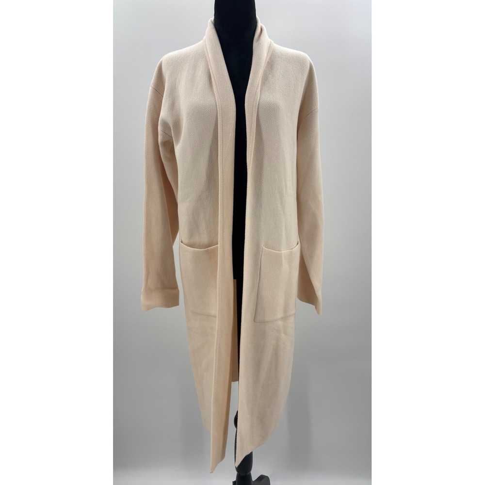 ANRABESS Women's Long Open Front Cardigan Sweater Beige‎ Size M
